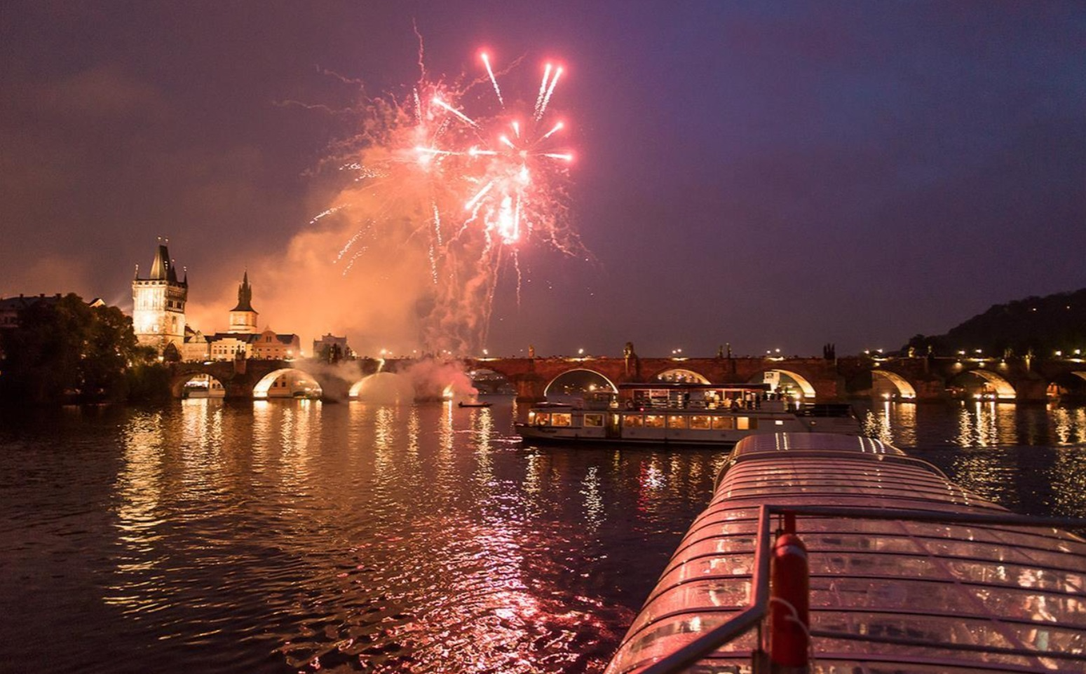 New Year’s Eve on the Vltava river